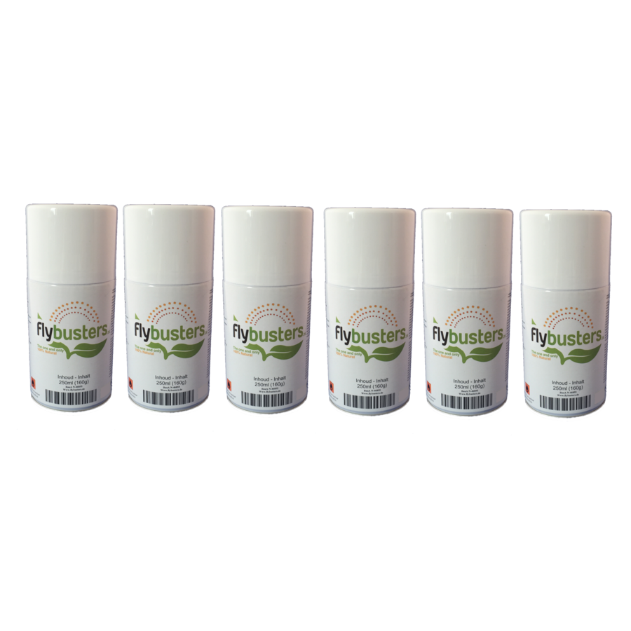 6 navullingen Flybusters spray (250 ml)